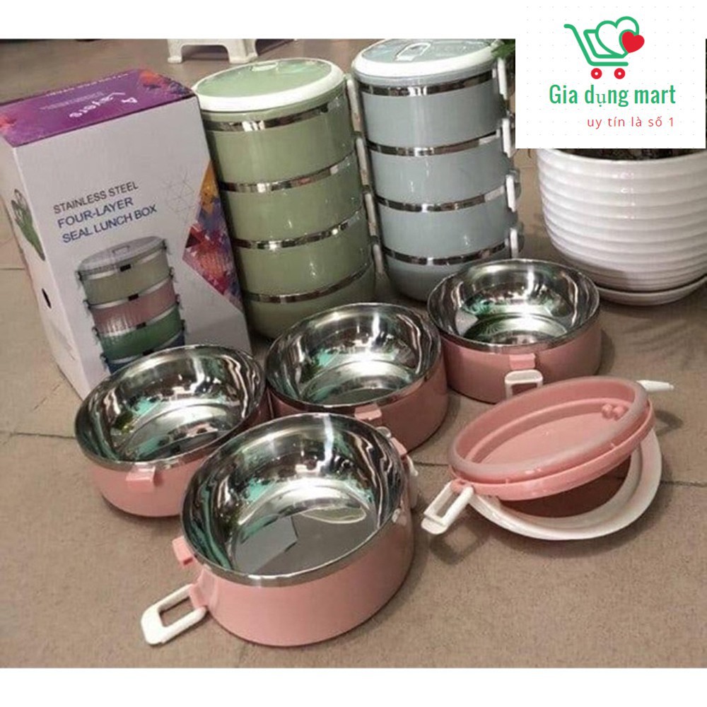 Hộp cơm giữ nhiệt 4 tầng LÚA MẠCH