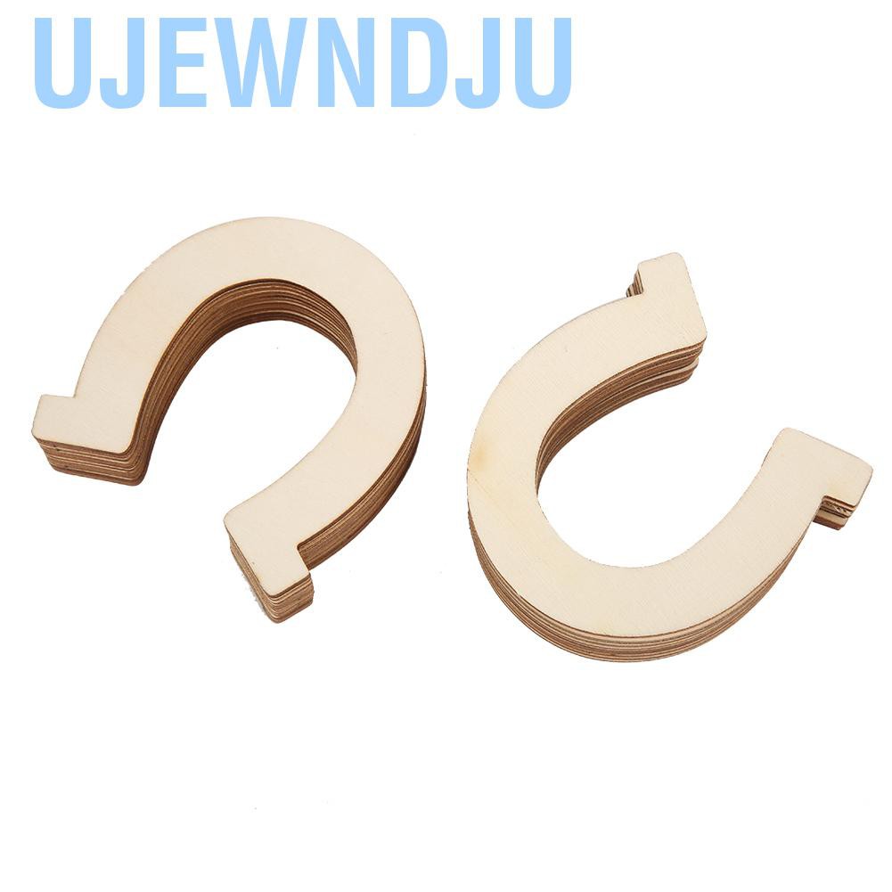 Set 24 Mặt Gỗ Treo Trang Trí Hình Móng Ngựa