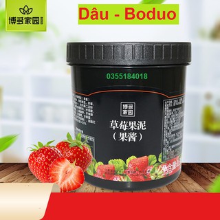 Mứt sốt Dâu Boduo Pha chế trà sữa - Trà hoa quả Hộp 1,3kg Hàng chính hãng