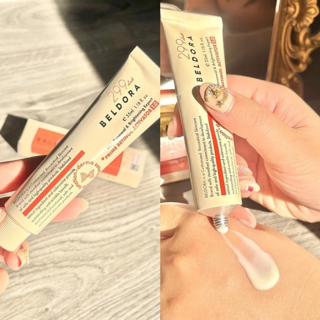 Kem dưỡng giảm mụn, phú bóng da Retinol Beldora 299 Skin Renewal & Brightening Expert 0.5%-1.0%