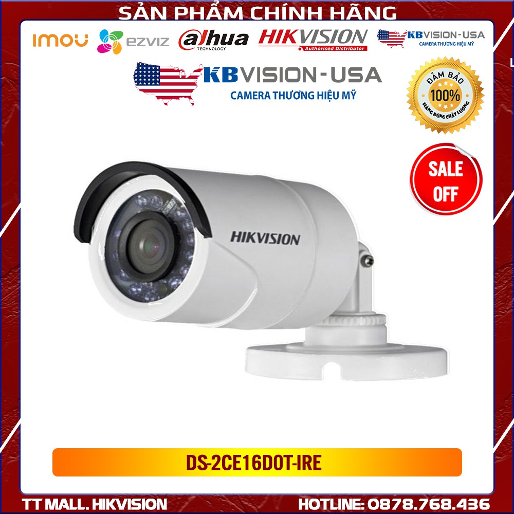 Camera IP trong nhà HikVision DS-2CV2U21FD-IW - 2MP HD; hồng ngoại 5m, bảo hành 2 năm