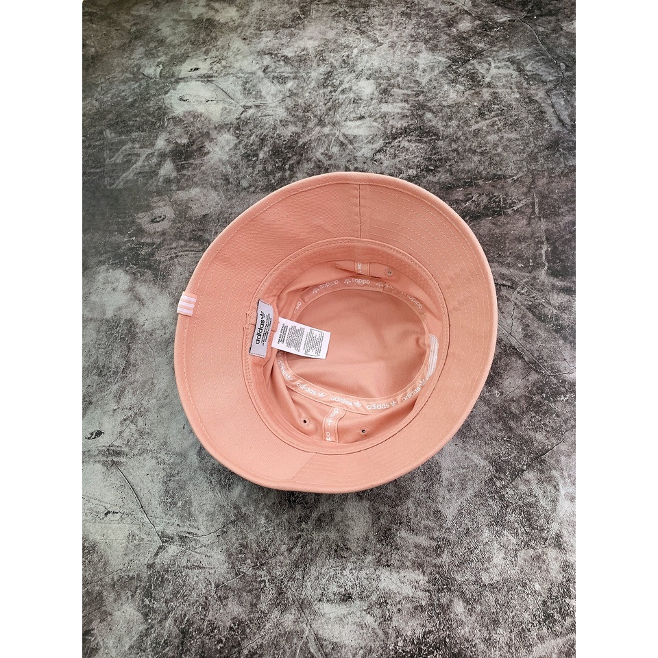 Mũ Bucket das cam nhạt H15 ADICOLOR BUCKET HAT PINK Made in Thailand full tag code