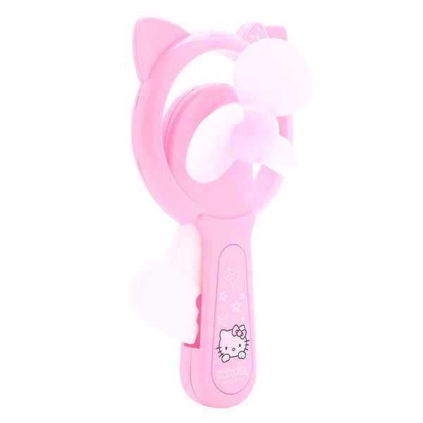 Quạt Cơ Cầm Tay Mini Hình Angry Hello Kitty - Hồng