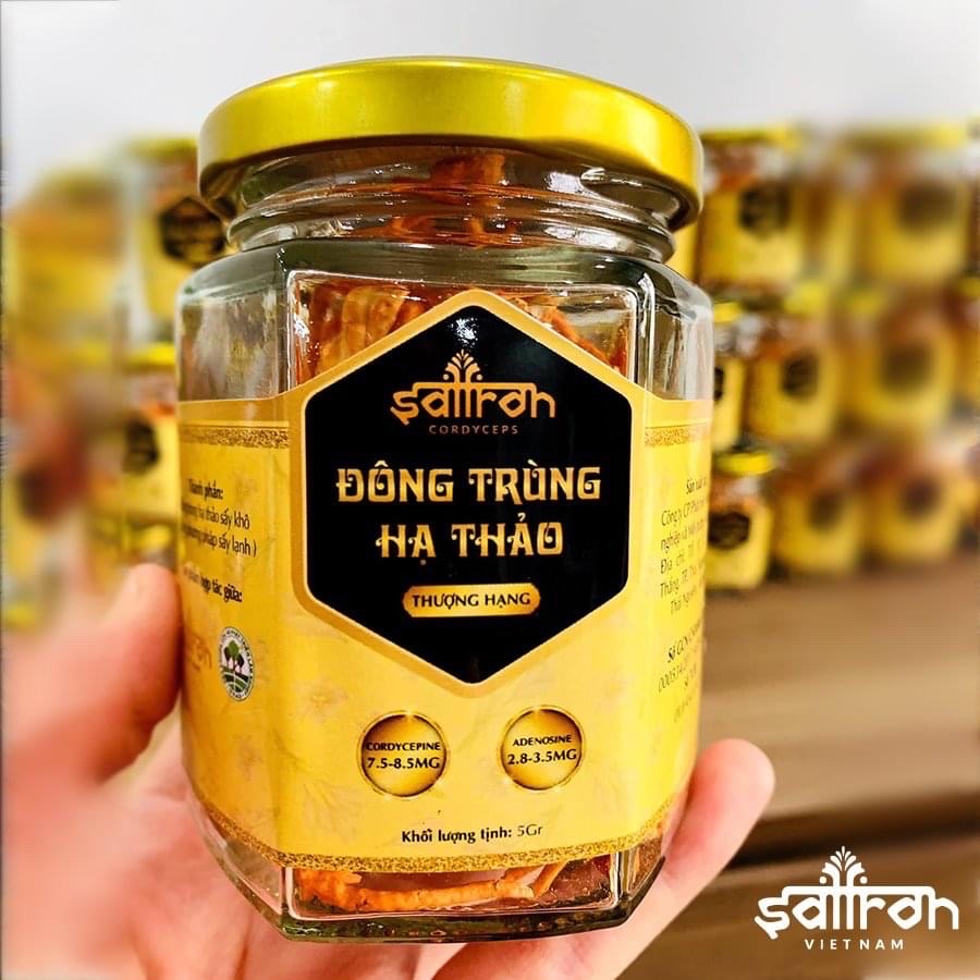 Đông Trùng Hạ Thảo Saffron Việt Nam lọ 5gr