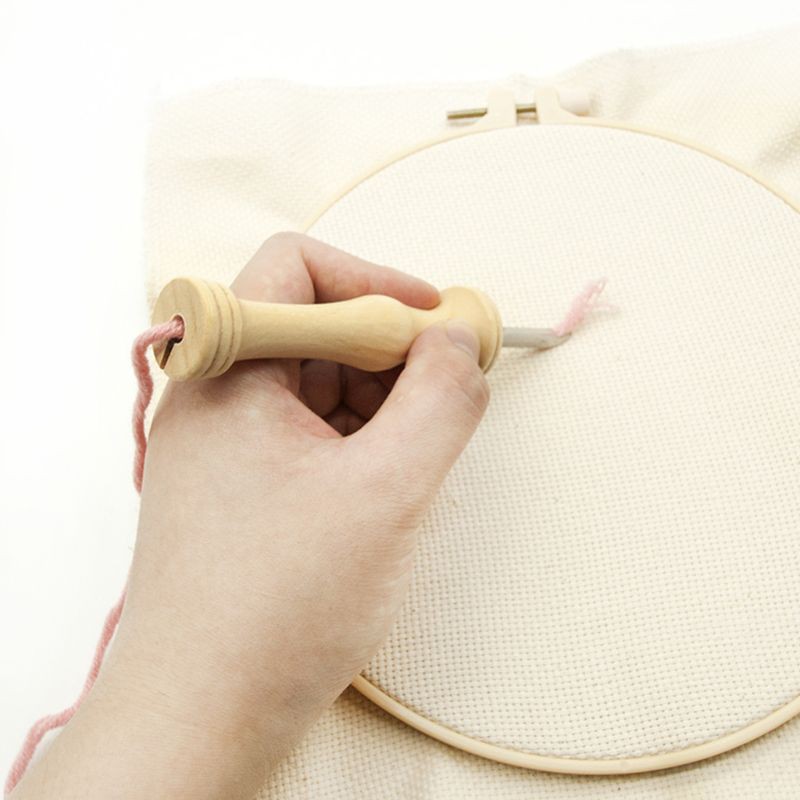 SUP Knitting Embroidery Punch Threader Needle Pen Side Slit Sewing Accessories DIY