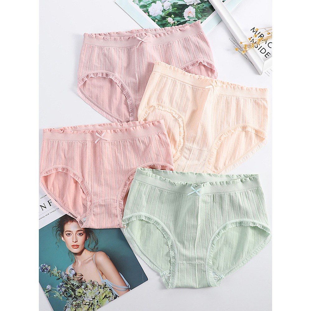 Quần Lót Nữ Cotton nâng mông, Quần chíp nữ Siêu Thấm Hút Mồ Hôi chống khuẩn thoải mái nhiều màu-QL09