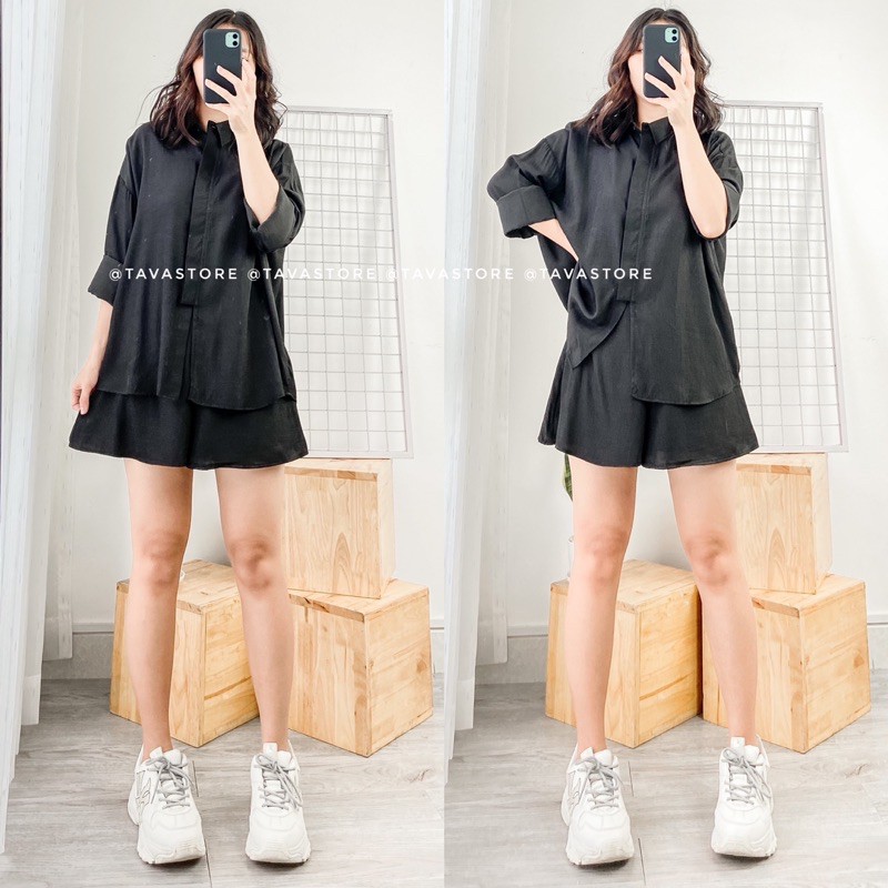 Set áo sơmi quần short - Casie Set