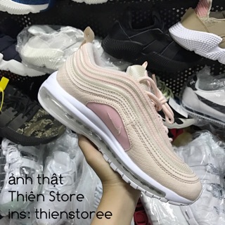 Ảnh thật - Giày Air Max 97 hồng da rắn