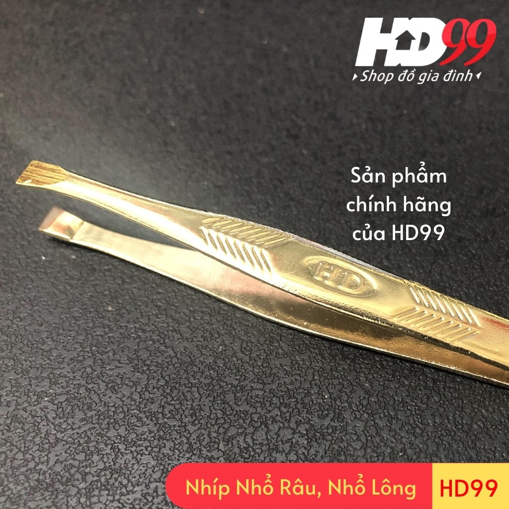 Nhíp Nhổ Râu, Lông Mày HD99 Từ Thép Không Gỉ (Inox) An Toàn Cho Người Dùng