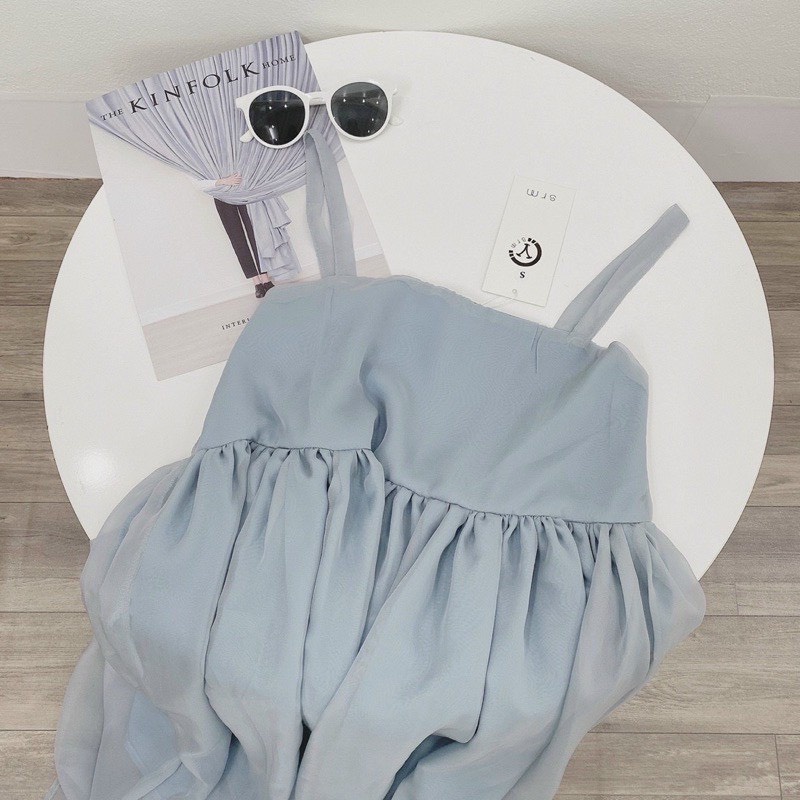 Đầm maxi xanh biển