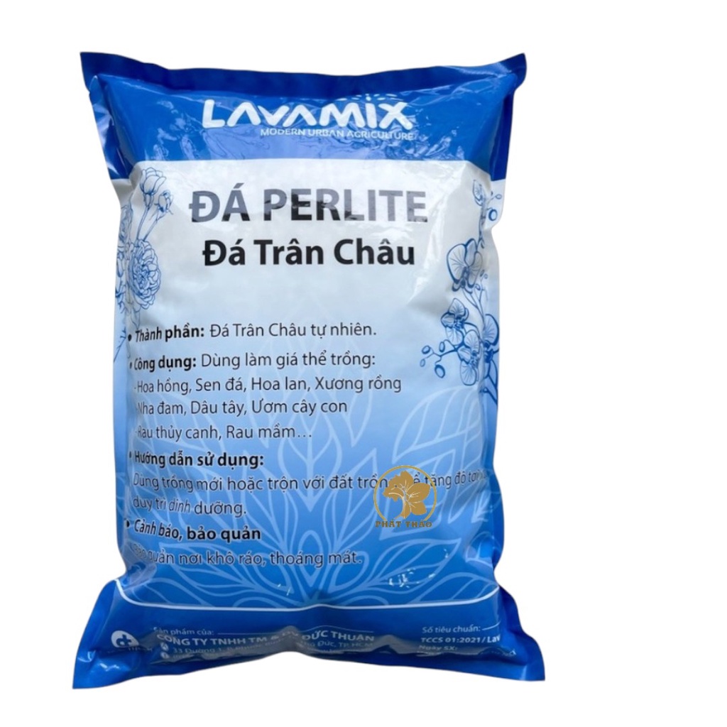 Đá Perlite Lavamix  chuyên trồng Hoa Hồng Sen Đá Hoa Lan Xương Rồng Nha Đam Dâu Tây Ươm Cây Non gói 5dm3