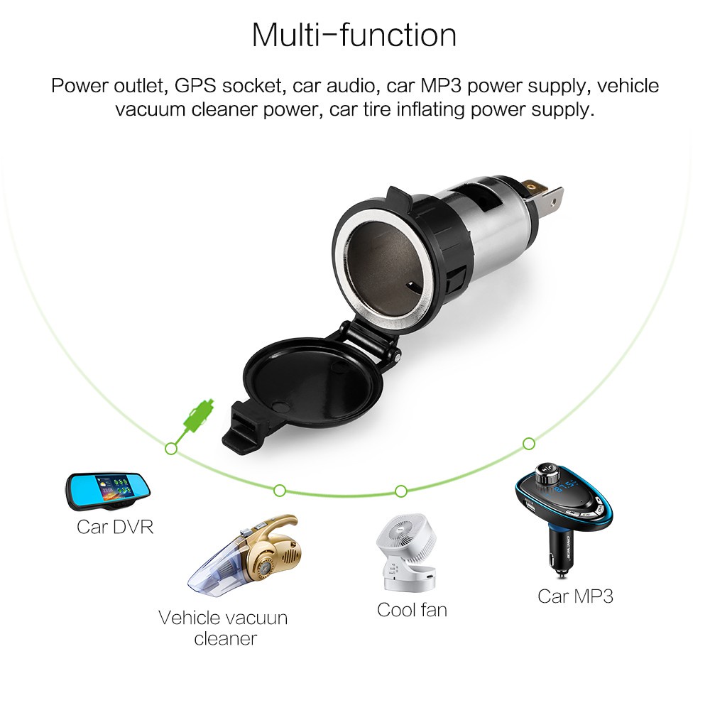 Ổ CắM BậT LửA 12V 120W Cho Xe Hơi/Xe MáY