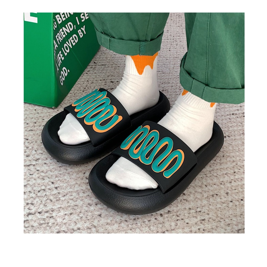 Dép quai ngang unisex đế dày thời thượng - US7543