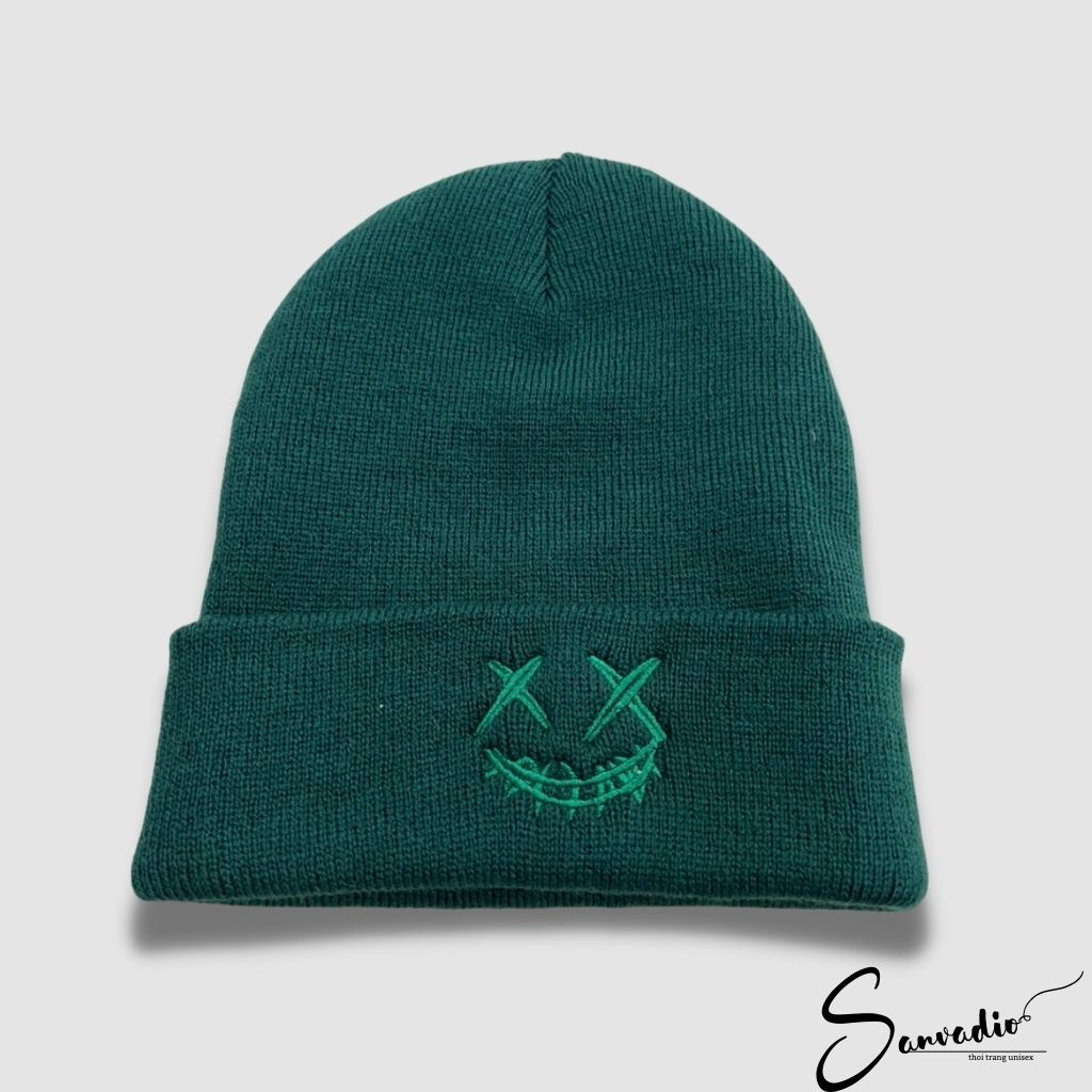 Mũ Len Nam Nữ mặt cười Unisex Nhiều Màu SANVADIO - Nón Len Beanie Phong Cách Hàn Quốc Cực Ngầu MU02