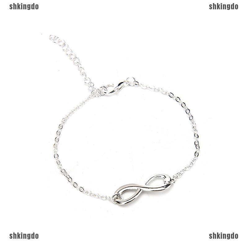 THINH Vòng tay dây xích mặt vô cực nhỏ dễ thương