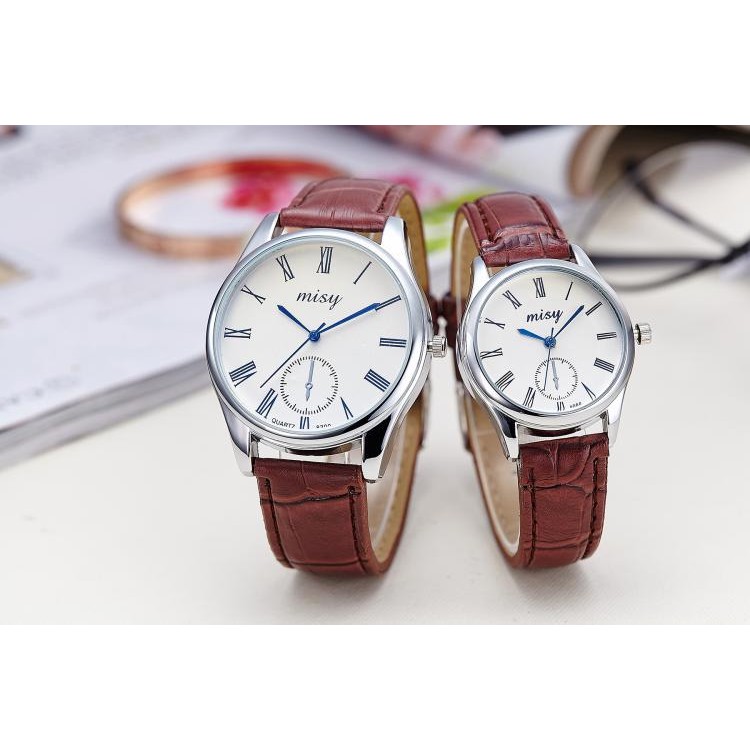 Đồng hồ nam/nữ Misy kim xanh dây da thời trang SP290 (Nhiều màu) | BigBuy360 - bigbuy360.vn