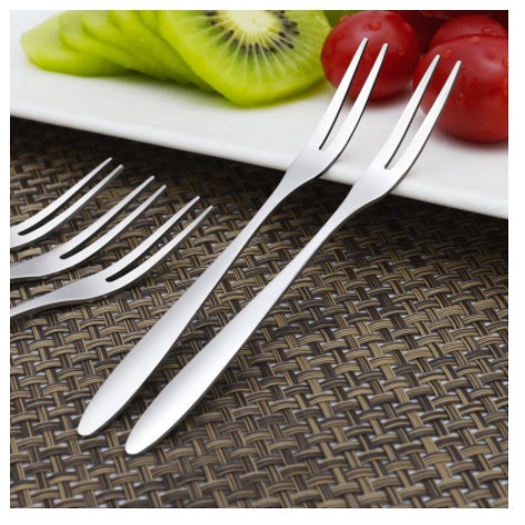 [Combo 10] Dĩa ăn hoa quả / trái cây inox loại 2 răng sáng bóng bền đẹp 88058 Korea Store 88