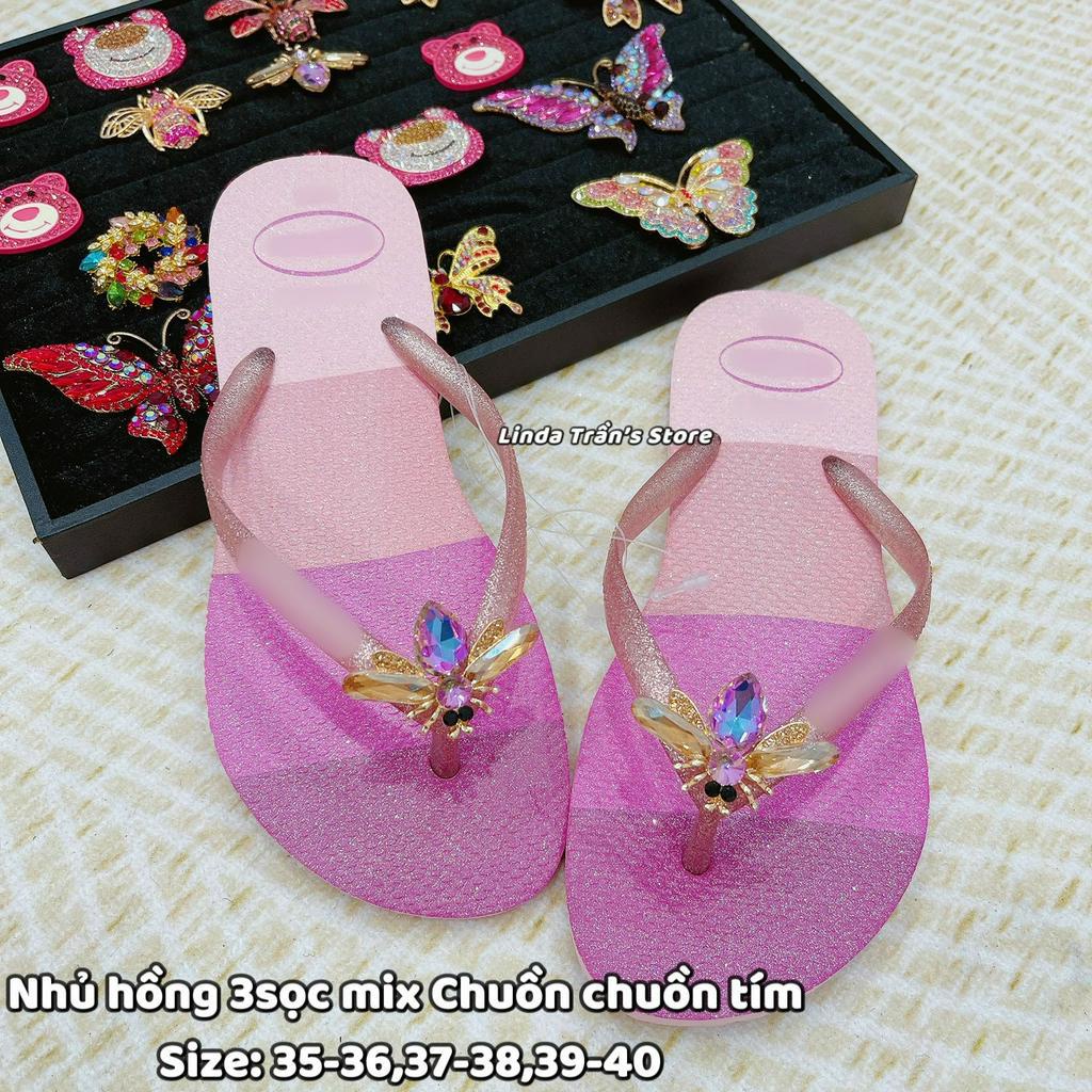 Dép HVN Nhủ hồng 3S + Charm