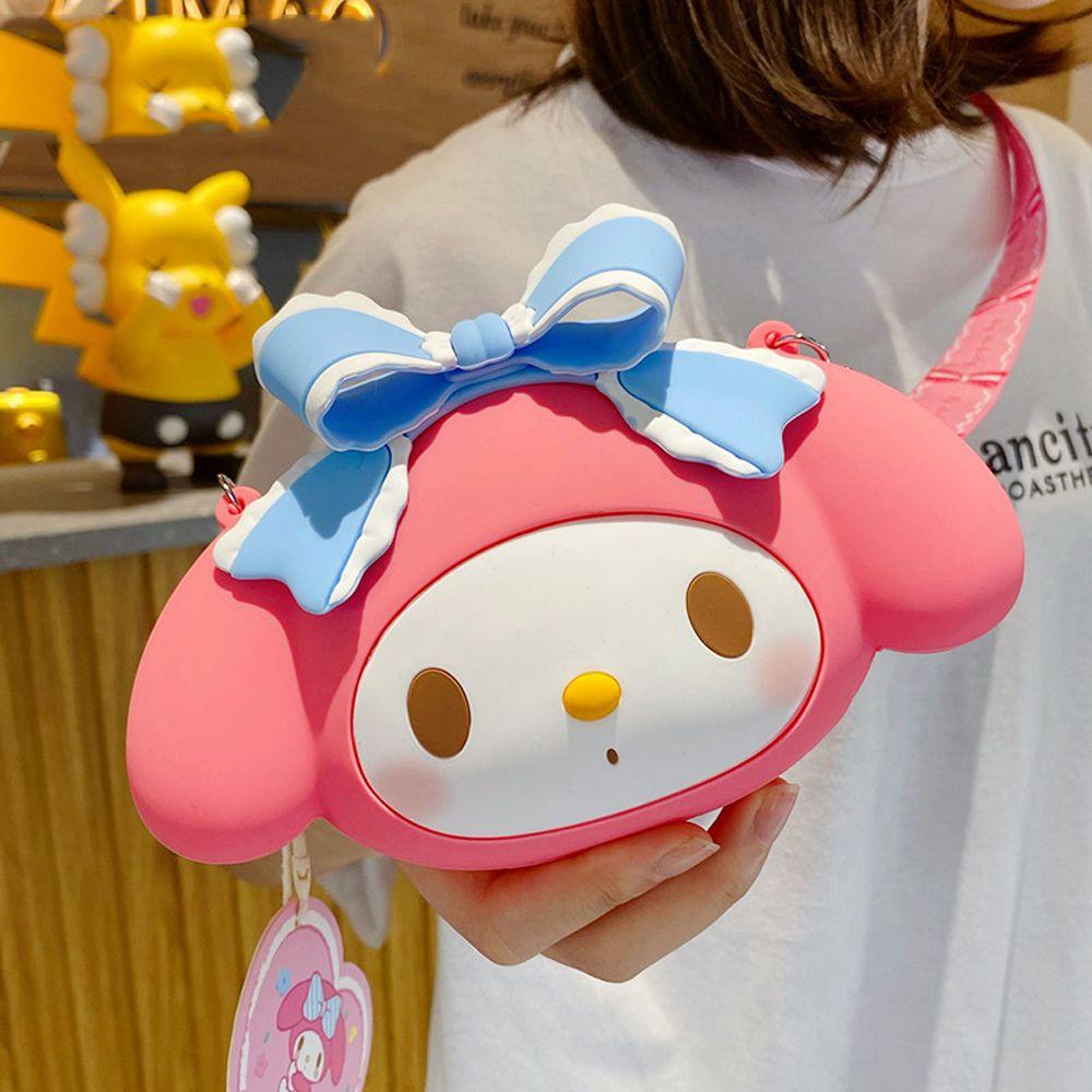 Túi Đeo Vai Đựng Tiền Xu Họa Tiết Hoạt Hình Kuromi Kitty Cinnamorol My Melody Thời Trang