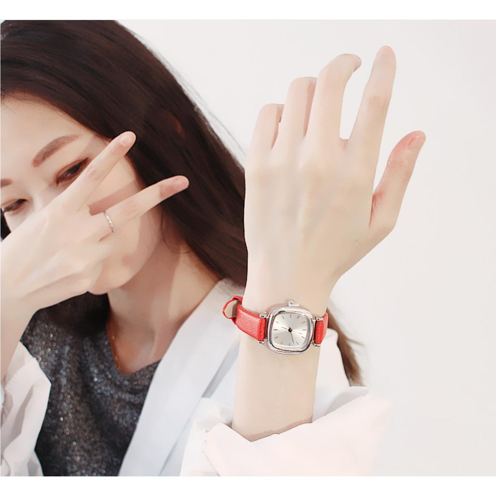 ĐỒNG HỒ NỮ DÂY DA HAZO D190 MẶT VUÔNG THỜI TRANG CỰC ĐẸP | BigBuy360 - bigbuy360.vn