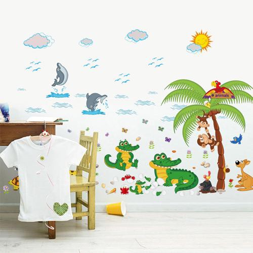 Đề can dán tường cho cho bé các con vật, tranh dán tường cho bé, hình sticker các con vật cho bé trang trí phòng
