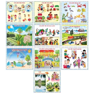 BỘ TRANH 10 CHỦ ĐỀ CỦA MẦM NON