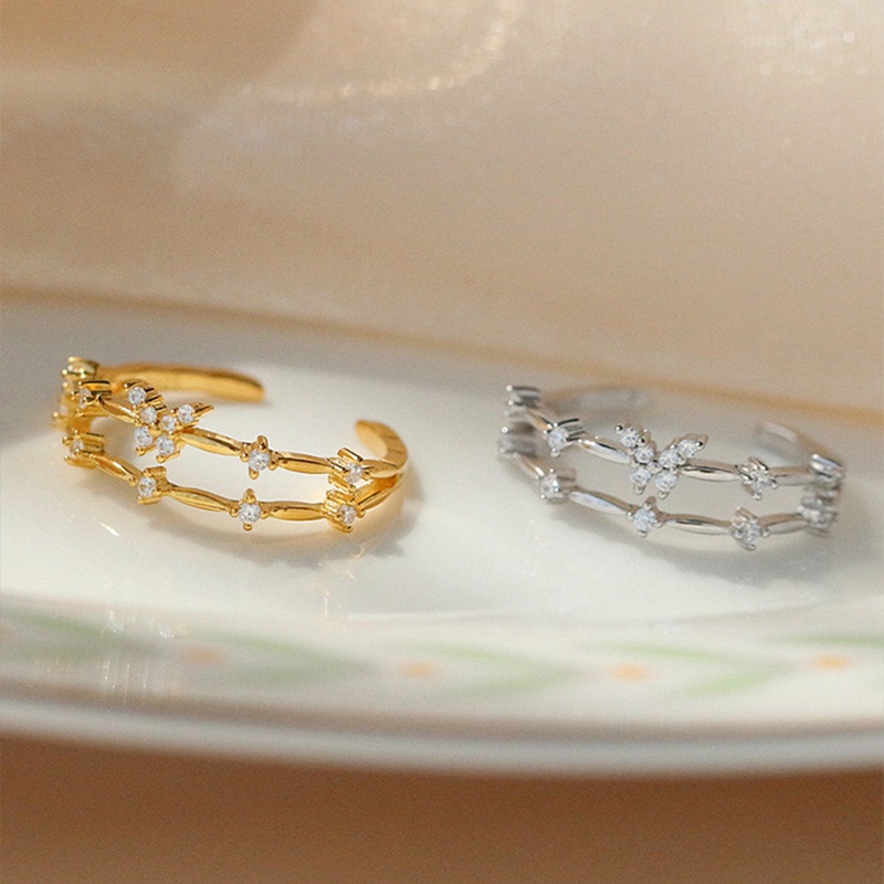 Nhẫn Mạ VàNg 18k HìNh BướM ĐíNh Đá Xinh XắN