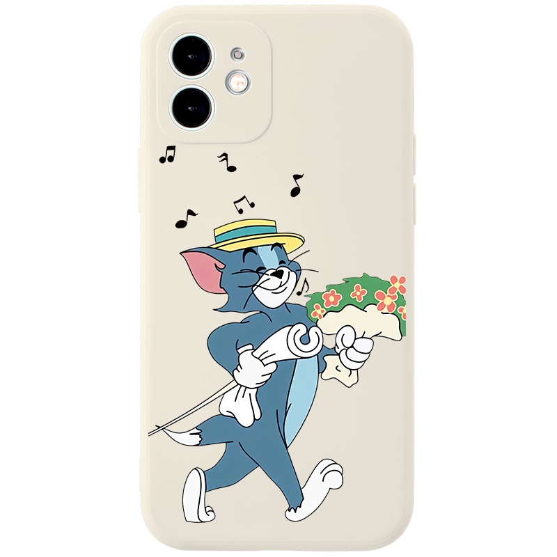 Ốp lưng JURSUE hoạt hình cặp đôi dễ thương đẹp Cho iPhone 14 13 12 11 Pro Max SE 2020 X XR XS 8 7 ip 6S 6 Plus kute Y2188