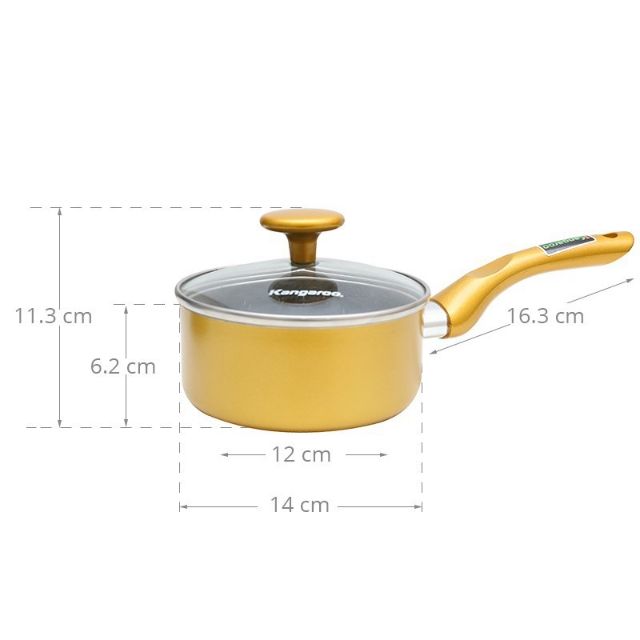 Nồi quánh vân đá chống dính Kangaroo 14cm