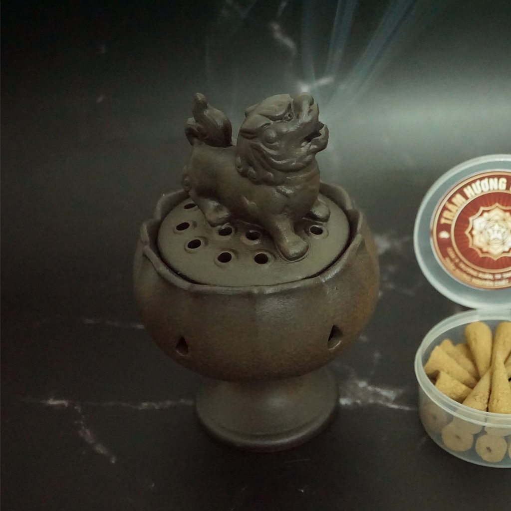 Đỉnh Xông Trầm Hương Sư Tử cao cấp cực sang