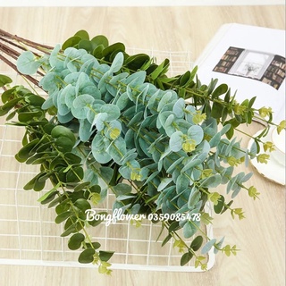 Cành lá táo giả - Cành lá bạch đàn giả 3 nhánh dài 80cm