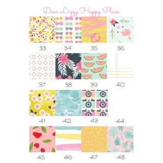 Dear Lizzy Happy Place - Giấy hoạ tiết scrapbook, exploding box, thiệp