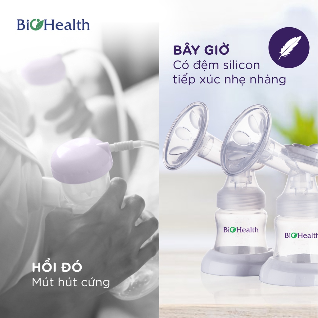 Máy Hút Sữa Điện Đôi 2 Bình IE Basic - 4 Chế Độ Massage - Cảm ứng đèn LED - Chính hãng Biohealth