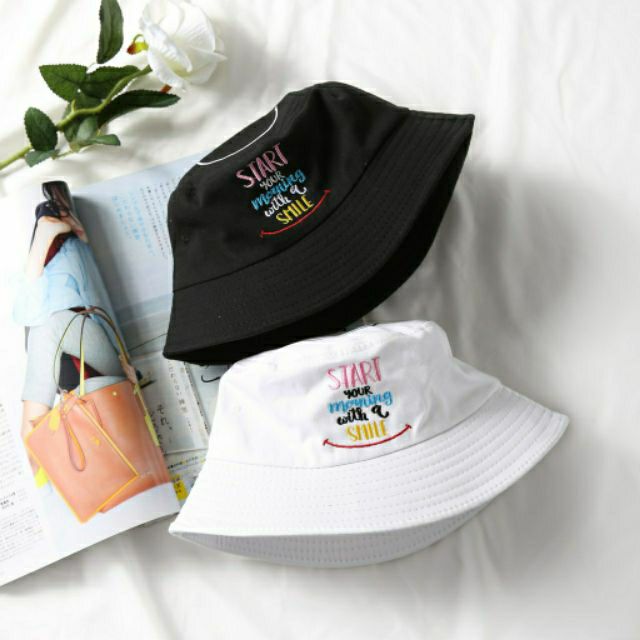 Mũ Nón Bucket Thêu Chữ Start