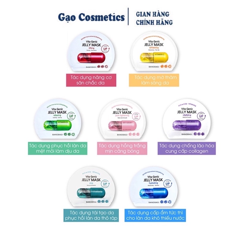 Mặt Nạ Banobagi Vita Genic Jelly Mask 1 Miếng 25Ml Dưỡng Da, Mask Banobagi
