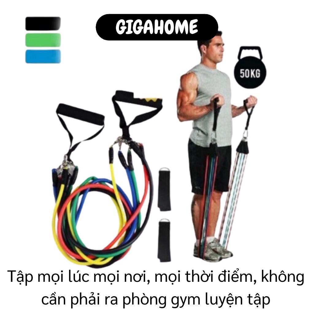 Bộ dây tập thể dục  GIÁ VỐN]Bộ dây kéo 11 chi tiết tập thể dục, chất liệu đàn hồi cao cấp 2 lớp, dễ dàng thực hiện 603