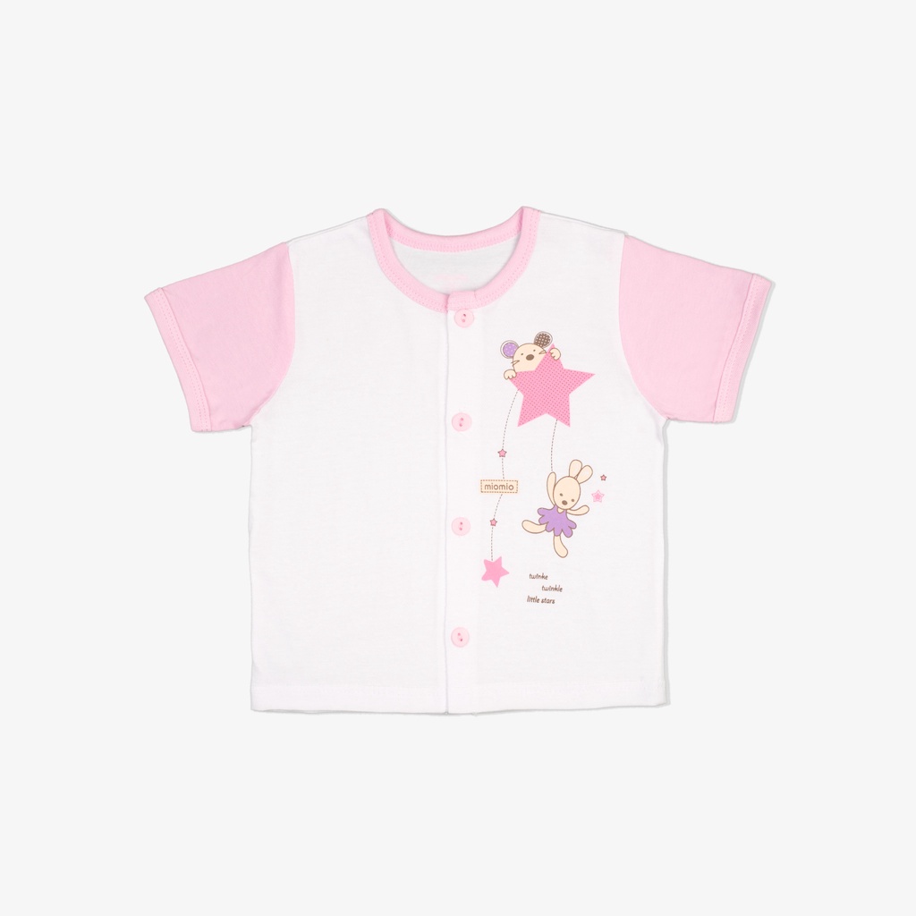 Áo Sơ Sinh Cộc Tay, Nút Giữa MIOMIO - In Hình Cho Bé Trai, Bé Gái , Vải Cotton