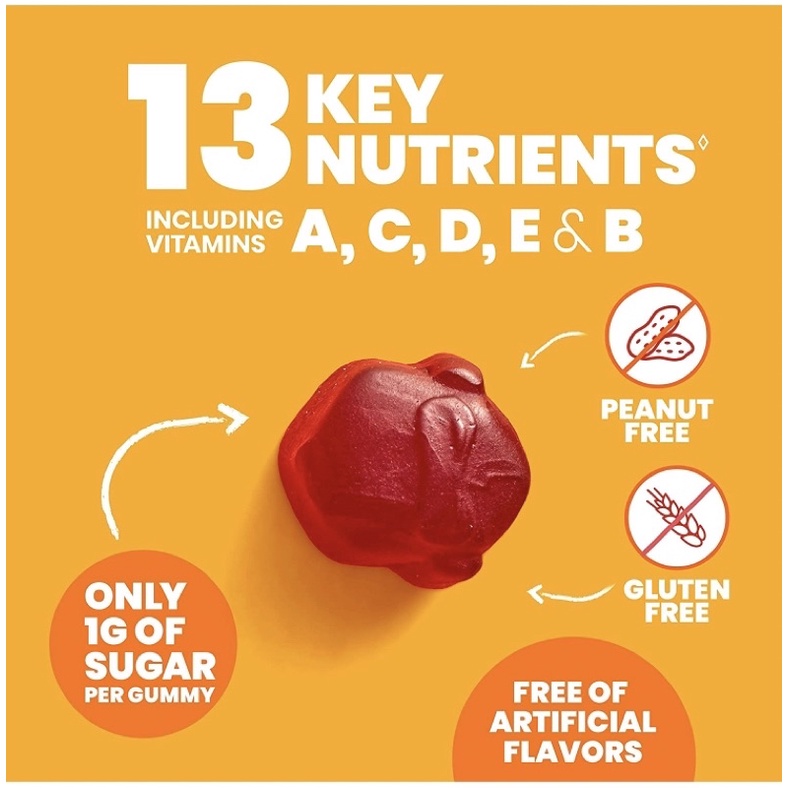 Kẹo dẻo vitamin tổng hợp cho bé Sundown Kids Disney and Pixar Incredibles 2 Multivitamin 60v -180v USA