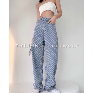 (SẴN) TKLIHN Quần jean ulzzang ống rộng Hot FASHIONITA quần hoạ tiết chấm rách phong cách đường phố HOT 2021