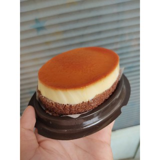 Gato flan cacao oval