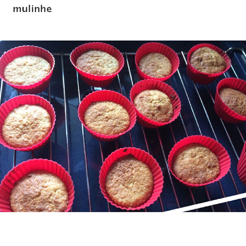 Set 6 Khuôn Silicon Làm Bánh Cupcake Tiện Dụng