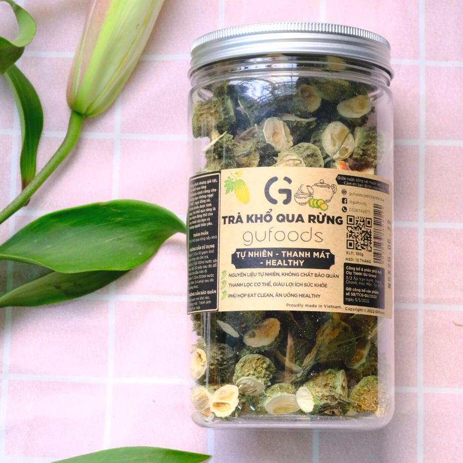 Trà khổ qua rừng GUfoods - Thanh lọc cơ thể, Mát gan, Hỗ trợ đẩy lùi tiểu đường (150g/200g/500g)