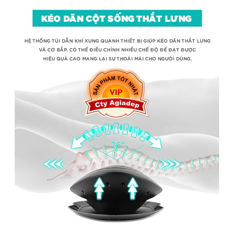 Máy Massage Thắt Lưng, Cột Sống, Máy Mát Xa Thắt Lưng Cho Người Thoát Vị Đĩa Đệm Cao Cấp