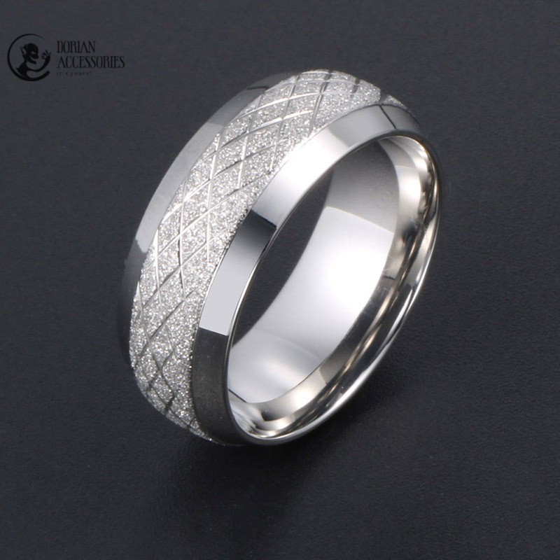 Nhẫn Nam Nữ Thời Trang Màu Bạch Kim Chất Liệu Bạc 925 Không Gỉ Thiết Kế Sang Trọng Fullsize