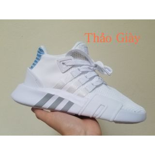 Giầy thể thao eqt trắng gót xanh 2018