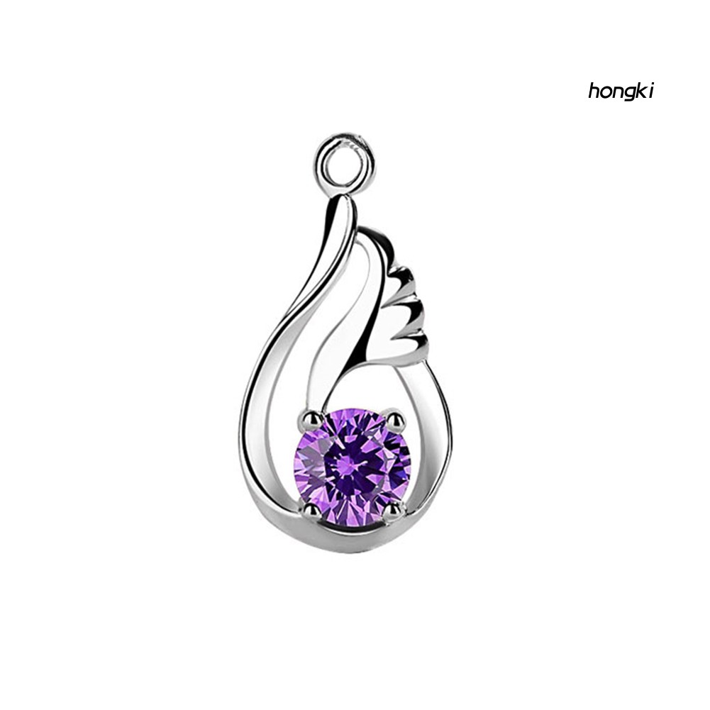 (Hàng Mới Về) vòng cổ Mặt Hình Đôi Cánh Thiên Thần Đính Đá Zircon Thời Trang Cho Nữ