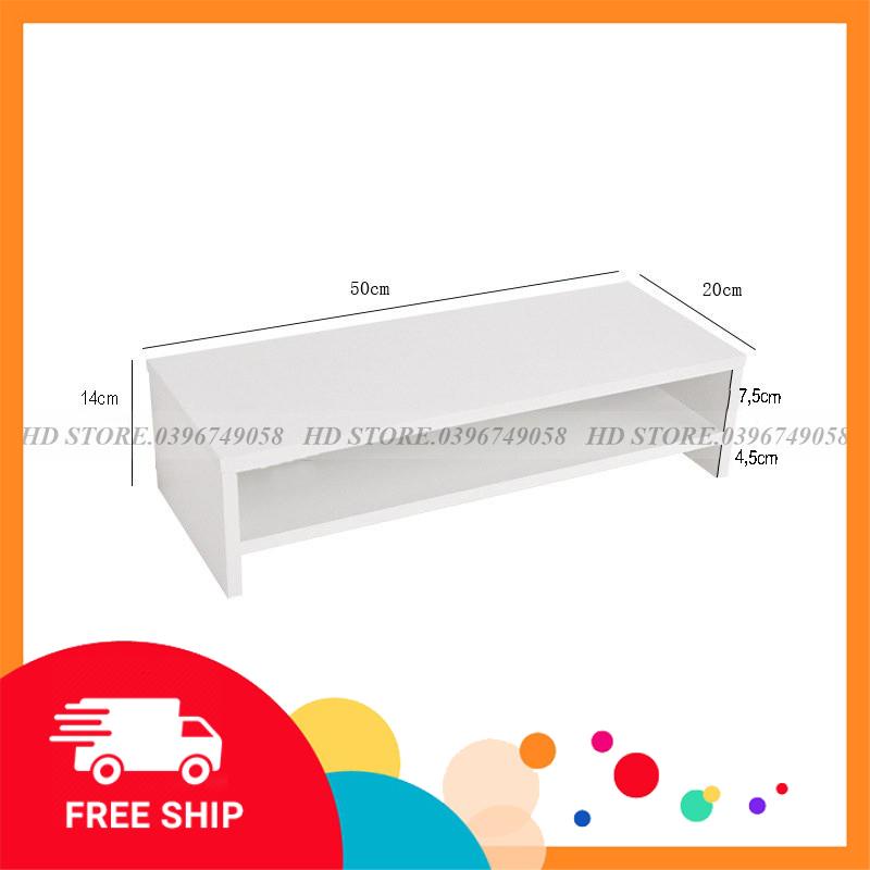 KỆ ĐỂ SÁCH - KỆ MÁY TÍNH - DECOR LẮP GHÉP - 2 TẦNG