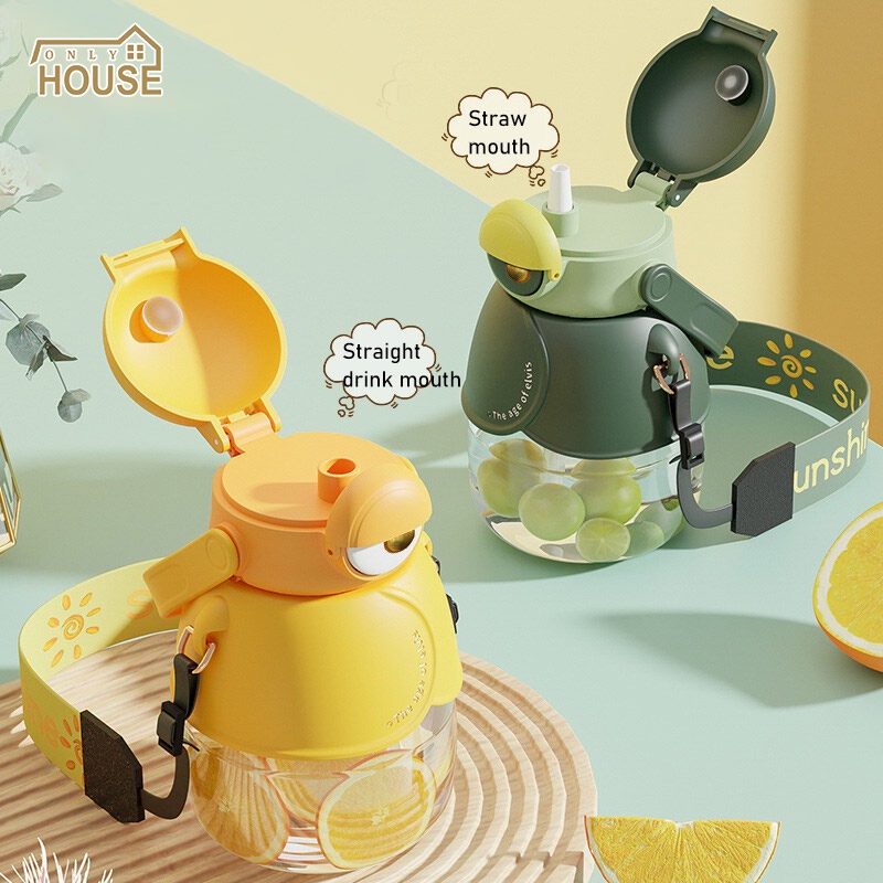 ONLY HOUSE Bình Nước Nhựa Dung Tích 1100ml Thiết Kế Hình Đôi Mắt Hoạt Hình Dễ Thương