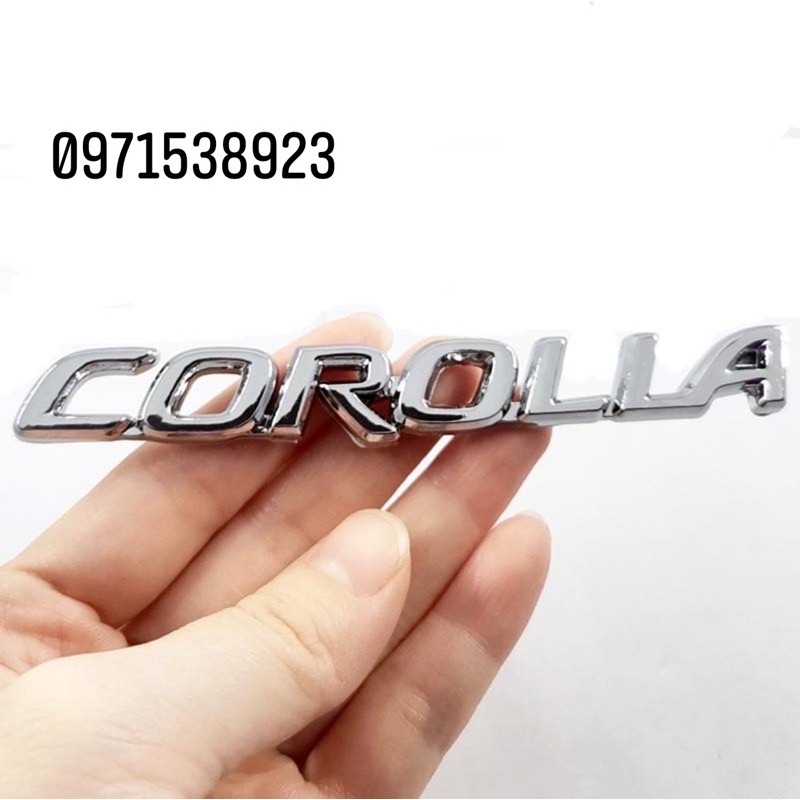 Logo chữ nổi TOYOTA COROLLA ALTIS dán đuôi xe