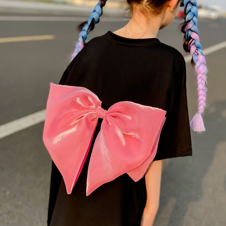 Đầm Thun Thắt Nơ Lớn Phong Cách Mùa Hè Mới Cho Bé Gái 170